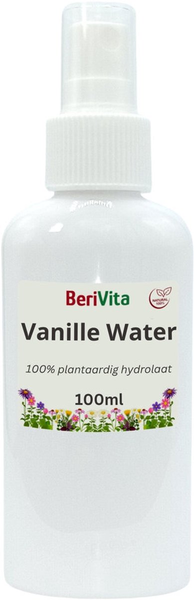 Vanille Water 100ml Spray - Puur & Zonder Alcohol - Zuiverende Natuurlijke Toner met Vanille Geur