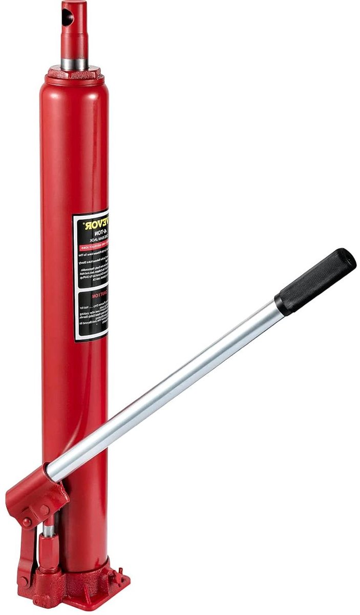 Hydraulische Dompelaar - Krik Cilinder - Zware Lasten Hefen - 4 Ton Capaciteit - 61-111 cm - Rood