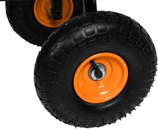 Bolderkar - Transportwagen Tuinwagen - Tuingereedschap Vervoeren - 300 kg Draagvermogen - 10 inch Wielen - Zwart van Bolderkar — afbeelding 2