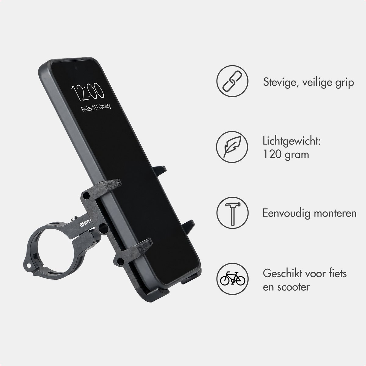 imoshion Aluminium Telefoonhouder Fiets - Verstelbaar en Lichtgewicht - Universeel - GSM Houder — cadeau in Cadeau-ideeën - foto 2