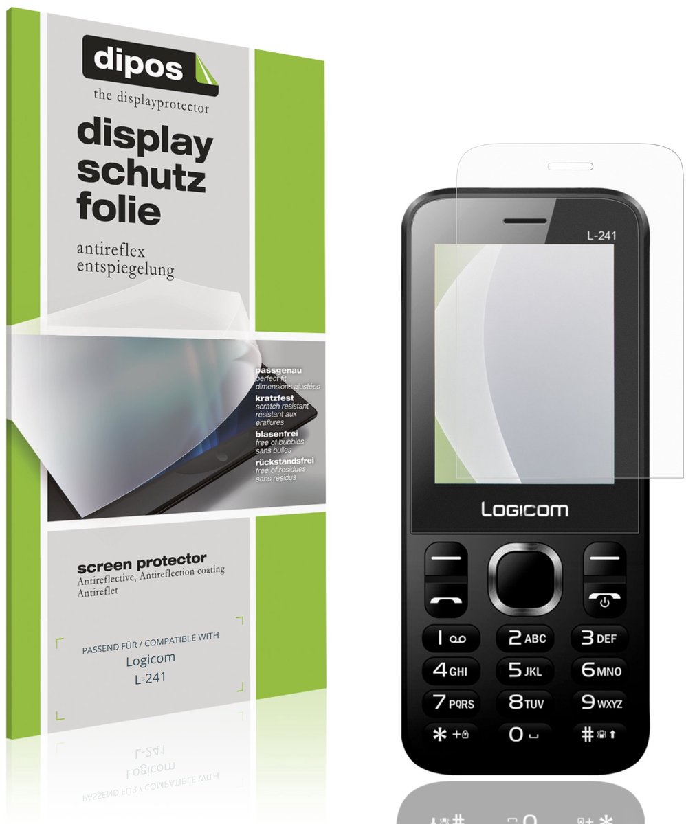 dipos – 4x Matte Beschermfolie geschikt voor Logicom L-241 | Krasbestendige & antireflecterende Screenprotector Ultra-Thin
