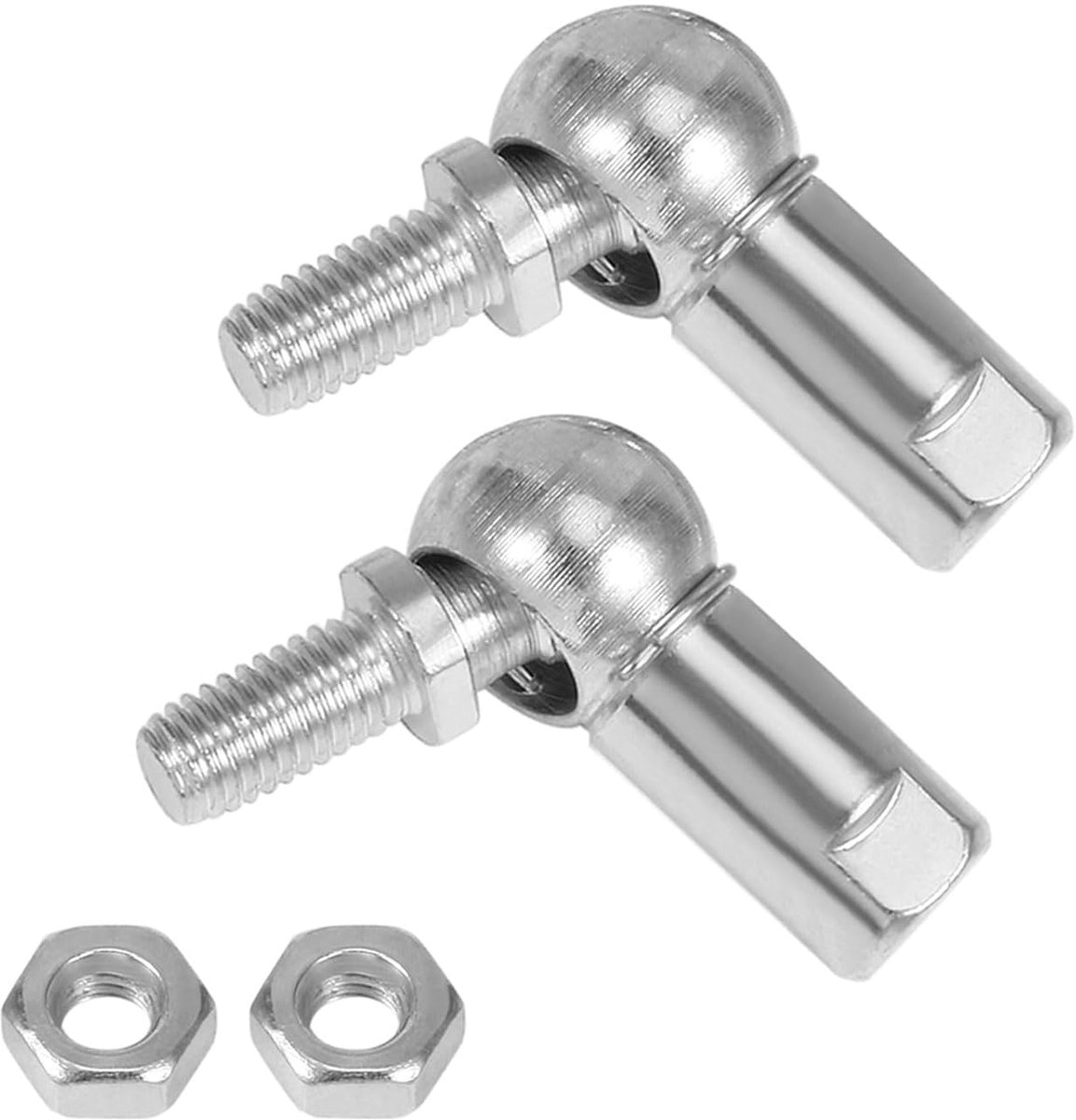 2 stuks CS8 hoek kogelgewricht - [M5x0,8 links binnendraad M5x0,8 rechts buitendraad] gasveer hoek verbinding fitting voor motorvoertuigen scharnier deur kast
