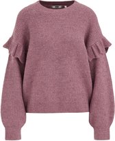 WE Fashion Dames gebreide trui met ruches