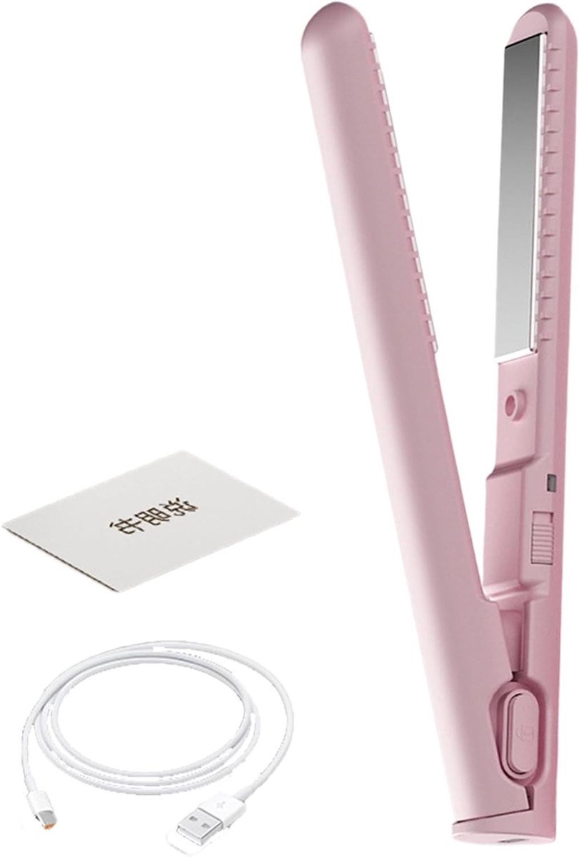 Reis Krultang - Mini Stijltang - Haar Stylen - USB Oplaadbaar - Compact Formaat - Zwart