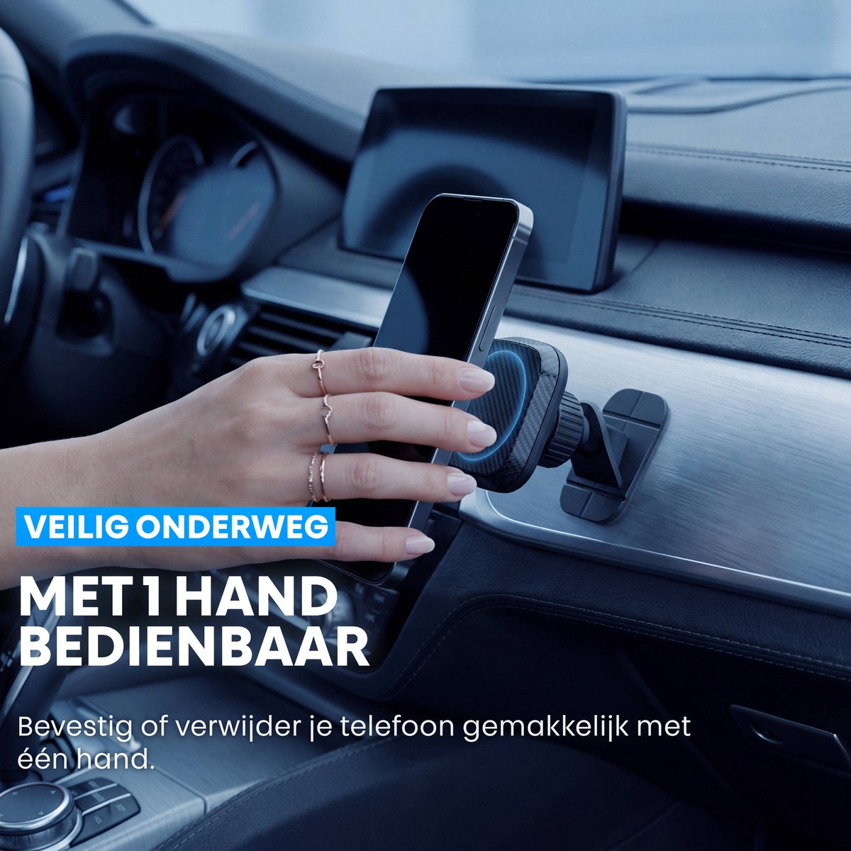 Phreeze C22 Duo - Telefoonhouders Auto Magnetisch - Magneet Telefoonhouder - Auto Telefoonhouder - Magnetische Telefoonhouder - 3M VHB Plaksticker - Klein - Universeel - 2 Stuks — afbeelding 5