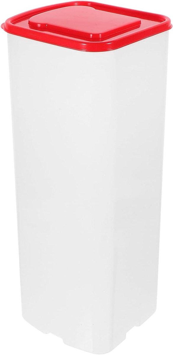Broodtrommel met Deksel - Brooddoos Opbergdoos - Brood Vers Houden - Luchtdichte Afsluiting - 34.5 cm - Rood