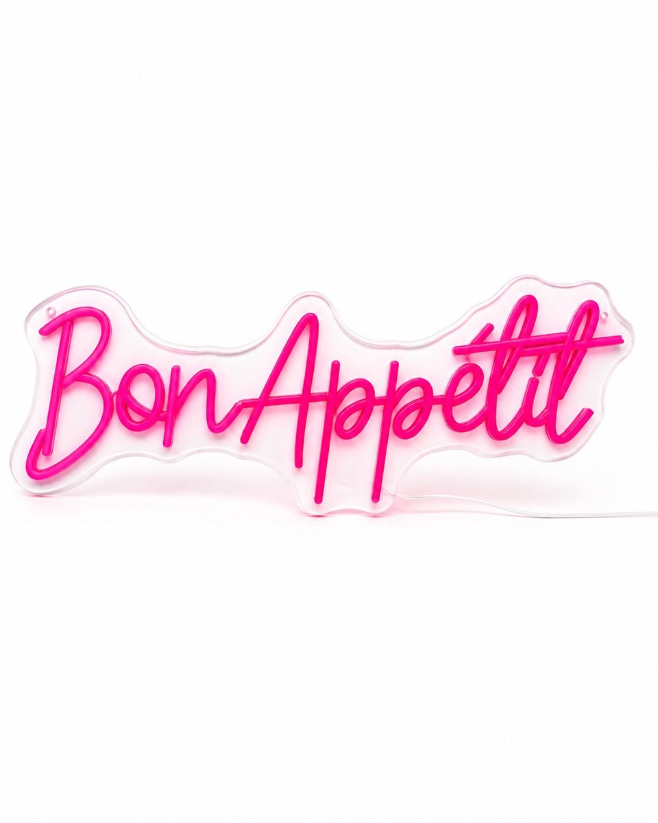 ZoeZo Neon wandlamp Bon Appetit - LED - Neon verlichting - LED lamp - Neonlicht - Sfeerverlichting - Roze
