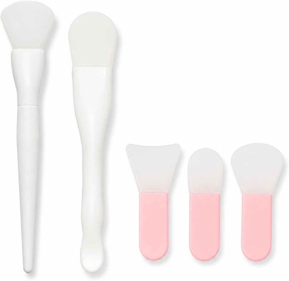 5 stuks gezichtsmaskerkwasten, siliconen, compact (5 stuks)