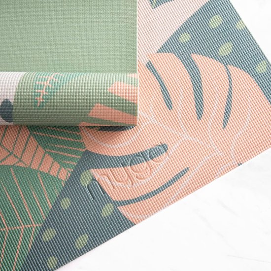 Yogamat - Oefenmat Fitnessmat - Yoga Pilates Meditatie - Antislip Vochtbestendig - 173x61cm - Palm van Yogamat — afbeelding 3
