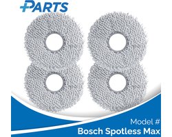 Bosch Spotless Max Dweilpads (4 Stuks, Plus.Parts® alternatief voor BHZRMP3)