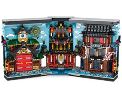 Reobrix 66029 Dragon Rising Ninja Book Nook mega bouwpakket | Classic Japans samurai | Miniatuur huisjes pakket modelbouw voor volwassenen | 3D Puzzel | Woonkamer decoratie boekensteun | Verlichting niet geschikt voor Lego | Bouwdoos met 3086 bloks