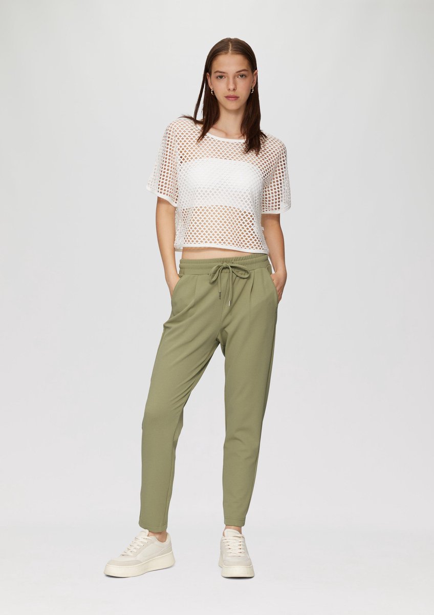 Q/S designed by - Broek - Maat 36/L30 - Vrouwen - 7282 GREEN - polyester