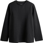 Next - Dames - T-shirt met lange mouwen en ronde hals van zware stof - Zwart