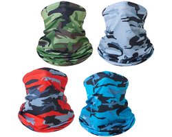 Dailygoods - MOLIMOLI 4 Multifunctionele Sjaal Buis Sjaal Lus Sjaal Mannen Vrouwen Kinderen, Motorfiets Bandana, Winddicht & UV Bescherming, Ademend Sneldrogend, voor Outdoor Skiën Fietsen