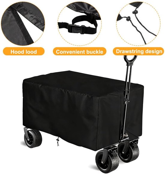 Dailygoods- Afdekking Waterdicht - Bolderkar - Opvouwbaar - UV-bescherming - 210D Oxford-doek - Duurzaam Weefsel - Bolderkarhoes van Dailygoods — afbeelding 2
