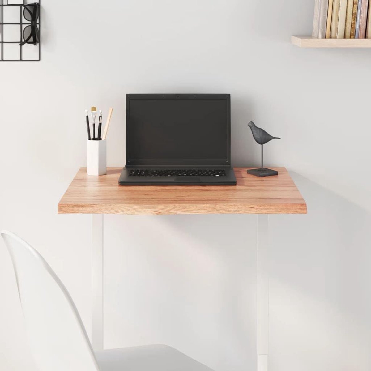 Houten Tafelblad - Tafel Vervanging - Tafel Opknappen - Massief Eikenhout - 60 x 60 cm - Lichtbruin
