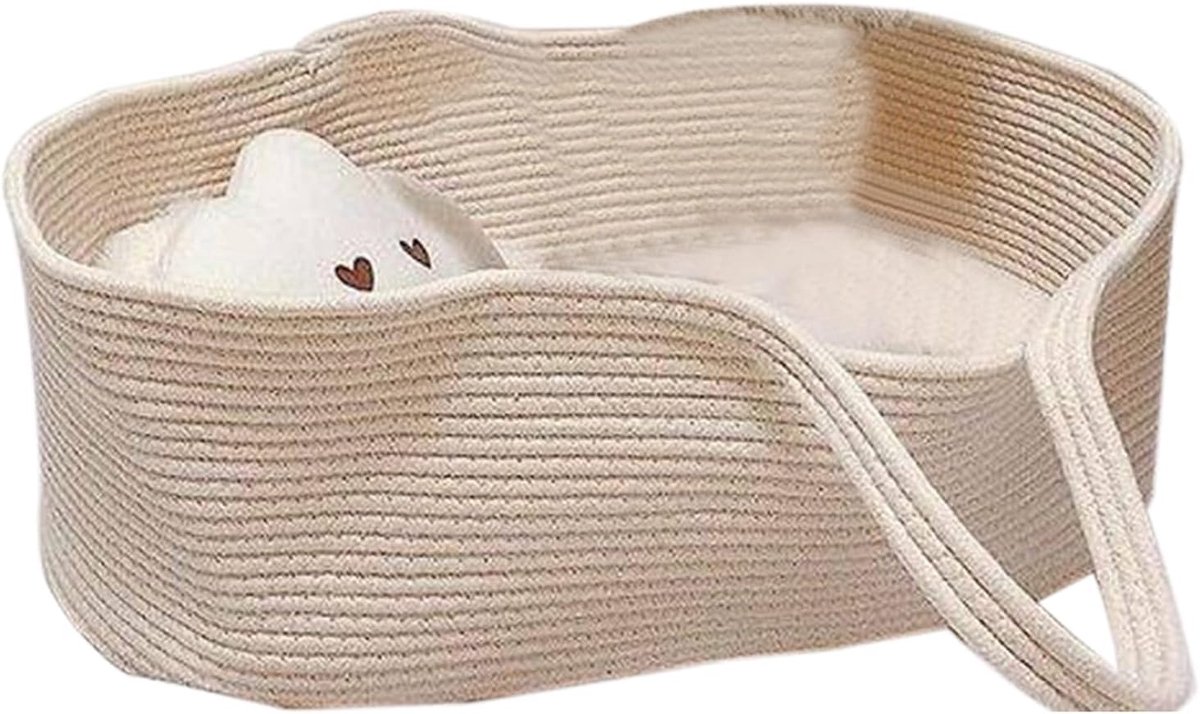 SnelShoppen - Draagbaar Babybedje voor Baby's - Katoenen Touw Babyslaapzak voor Buiten, Reizen, Auto, Ideaal voor Camping en Tuin