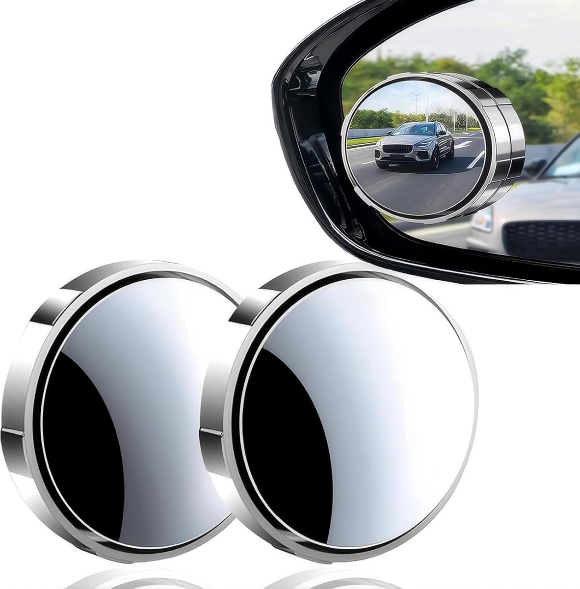 dode hoekspiegel, dodehoekspiegel met zuignap voor auto, 360° verstelbare groothoek, zijachteruitkijkspiegel, afneembaar HD-glas, zijspiegel voor auto's, vrachtwagens, SUV's, 2 stuks