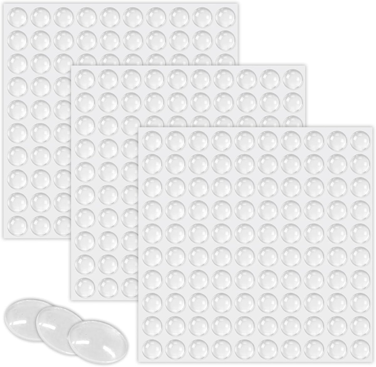 siliconen bumperpads 6x2mm, 300 stuks zelfklevende geluidsdempende rubberen voetjes voor meubels, kasten, glazen tafels en deuren