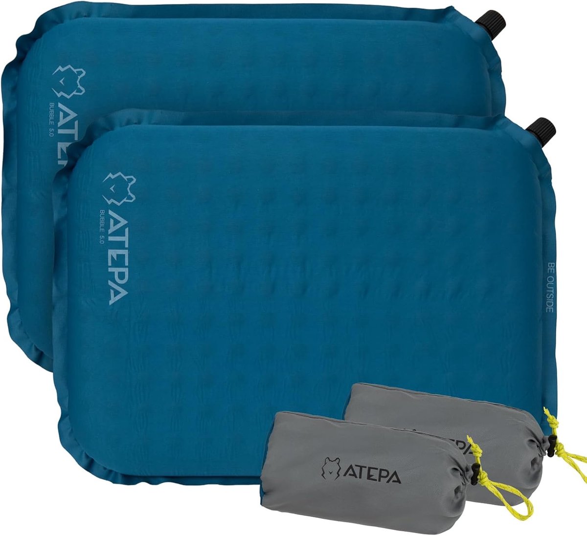 ATEPA Inflatable Seat Cushion, Self Inflating Foam Cushion for Travel, Airplane, Stadium, Camping, Backpacking - ShopVlot