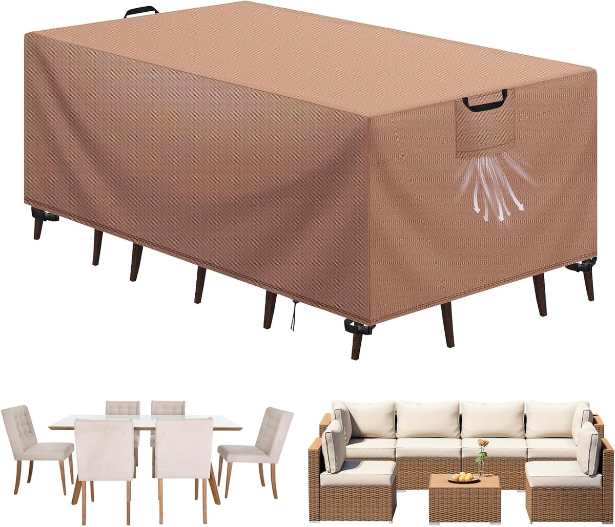 Protective Cover for Garden Furniture Oxford Tissu Garden Table Cover 420D Protective Cover for Exterior Furniture - ShopVlot