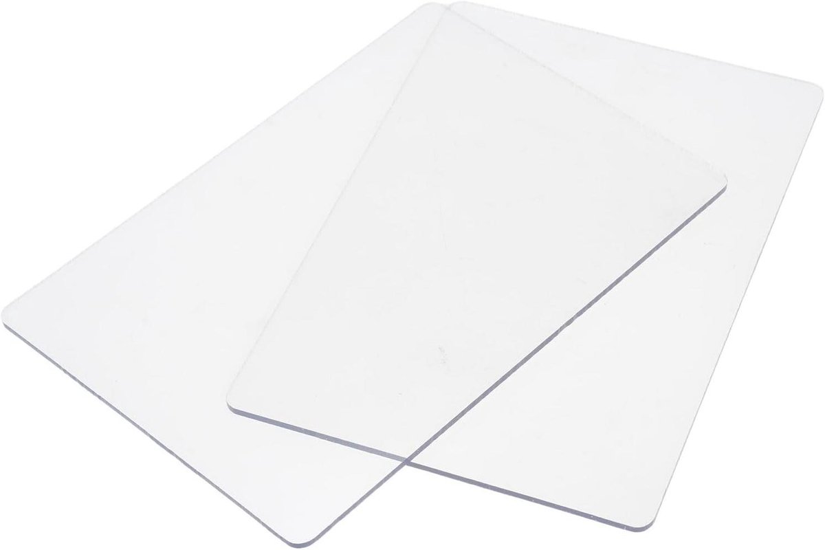 Snijplaten Set - Stansplaten - Papier Knutselen - A5 Formaat - 2 Stuks 22x15cm - Doorzichtig