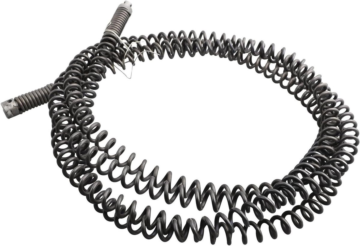 Afvoer Ontstopper - Rioolveer Tool - Verstopte Afvoer - Boor Aangedreven - 5 Meter Veer - Zwart