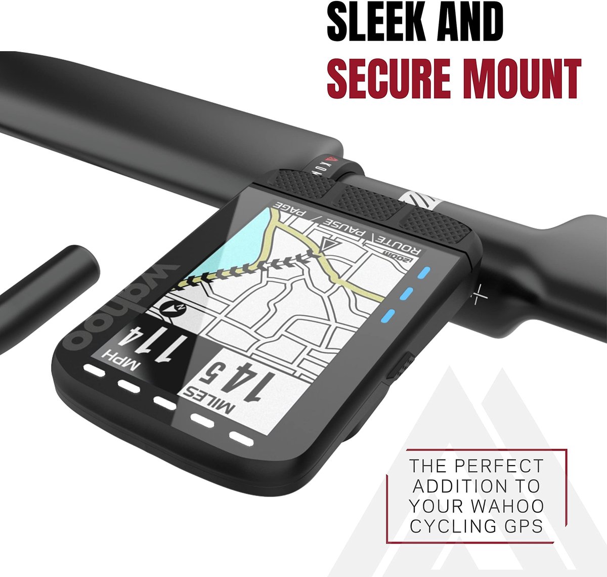 SnelShoppen - KOM Fietsmount voor Wahoo Computers - Compatibel met Elemnt Bolt, Roam, Mini - Carbon Out Front Mount - Slechts 24g - Meerdere Kleuren v