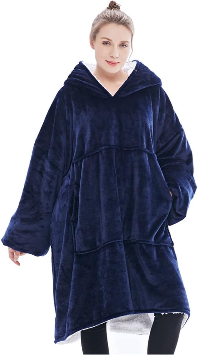 Sweatshirt met capuchon,Origineel dekensweatshirt,Superzachte gezellige warme comfortabele gigantische hoodie,Geschikte capuchontrui voor volwassenen, heren, dames, tieners