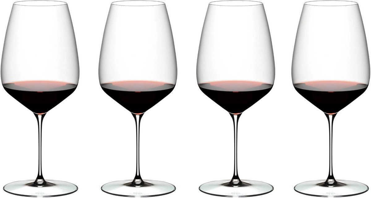 Riedel Wijnglazenset - Rode Wijnglazen - Veloce - Cabernet Sauvignon / Merlot - 829 ml - 4 Stuks