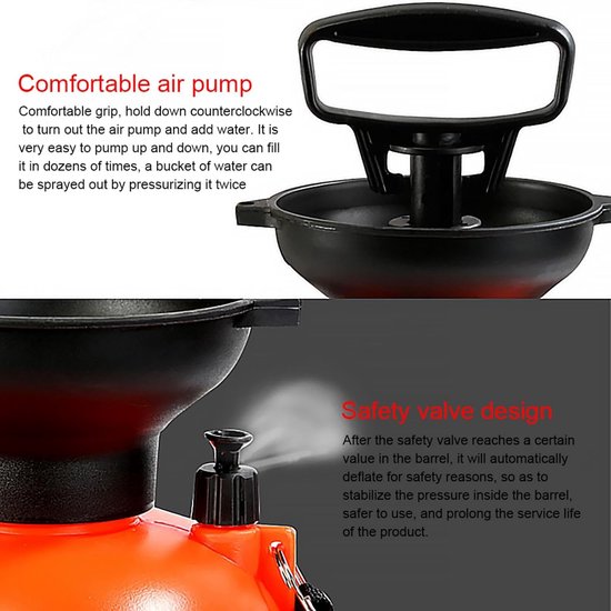 Drukpomp Sproeier - Handpomp Tuinspuit - Tuin Onderhoud - Veiligheidsventiel - 5L - Rood — afbeelding 2
