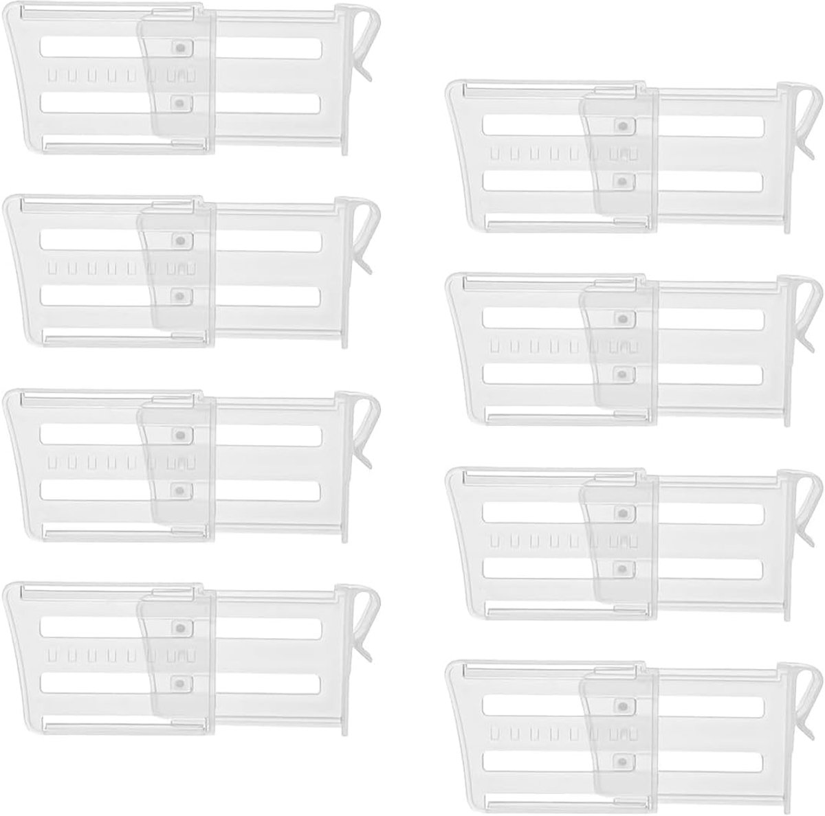 8-pack koelkastruimteverdelerset - intrekbare zijdeurverdelers en organizers voor vriezer, eieren, fruit