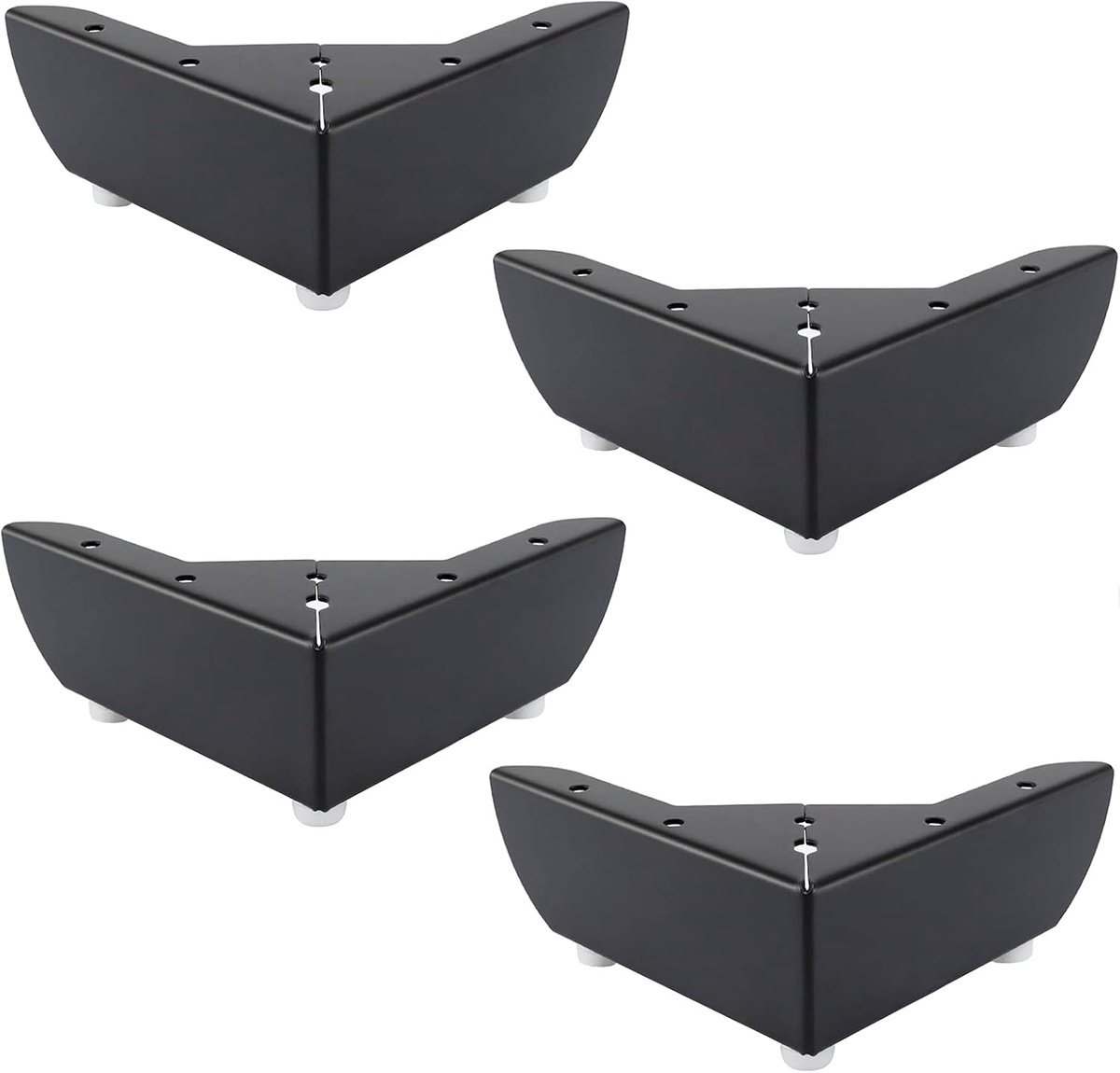 SnelShoppen - Sterke Meubelpoten Kastpoten DIY Tafelpoten Bank Poten Hoogte 50mm met Gratis Schroeven en Beschermer Voeten Stabiele Constructie Metaal