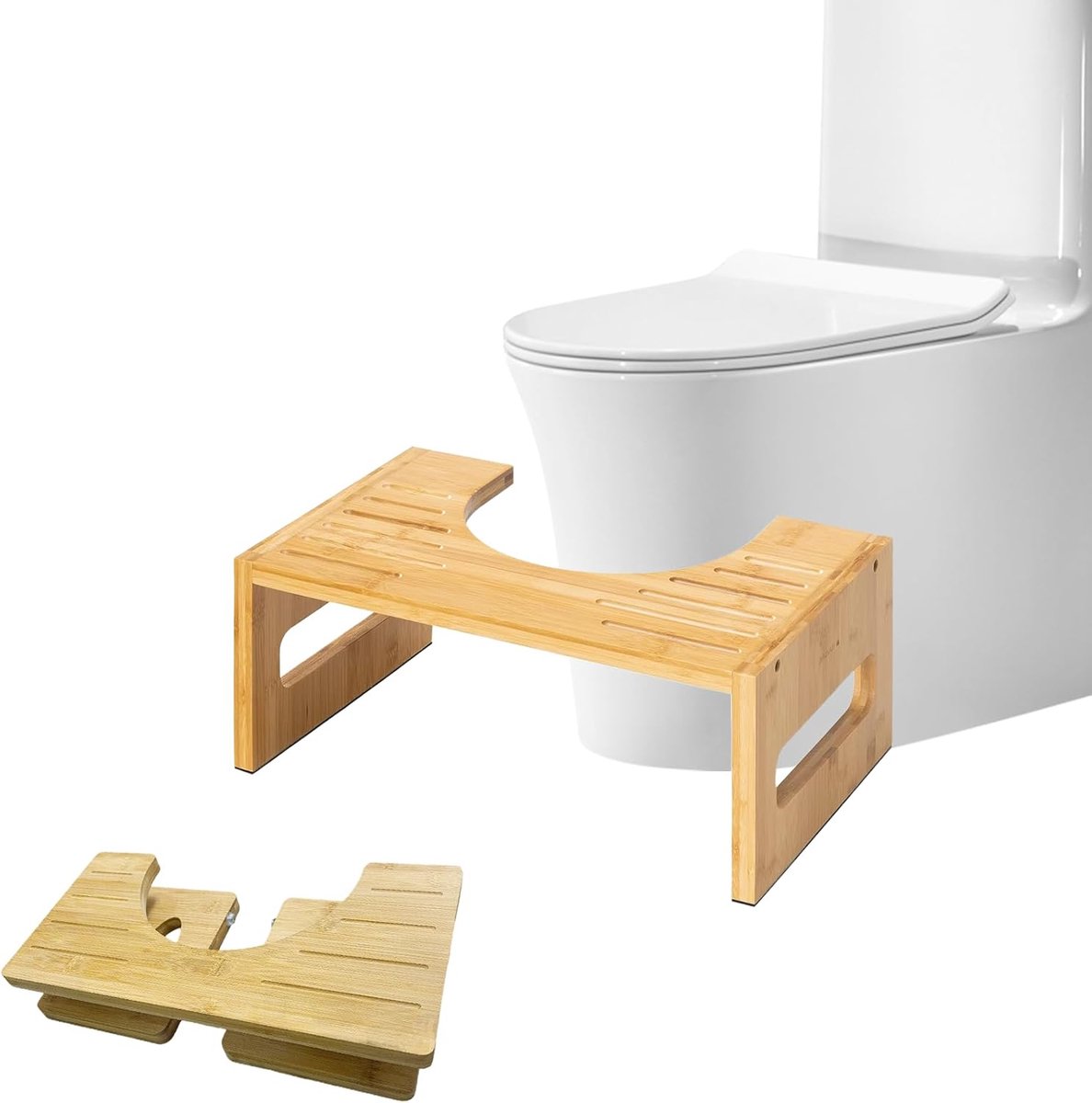 potjeskruk voor badkamer, inklapbaar, kniebuiging-toiletkruk voor verstopping en winderigheid, gemakkelijk te reinigen en antislip potjesgereedschap