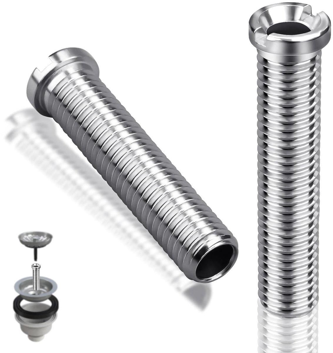 2 Stks Aanrecht Zeef Schroef 70 mm Holle Schroef Spoelbak M12 Aanrecht Plug