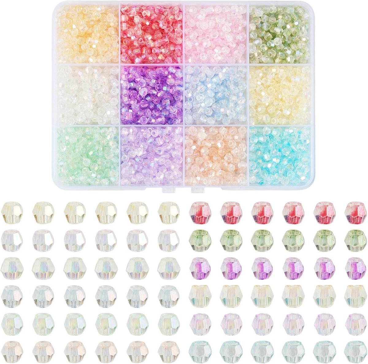Kralen Bulk 4 mm Rondelle Kristal Kralen Verschillende Kleuren Losse Spacer Kraal voor Ketting Armband Oorbel Sieraden DIY Maken