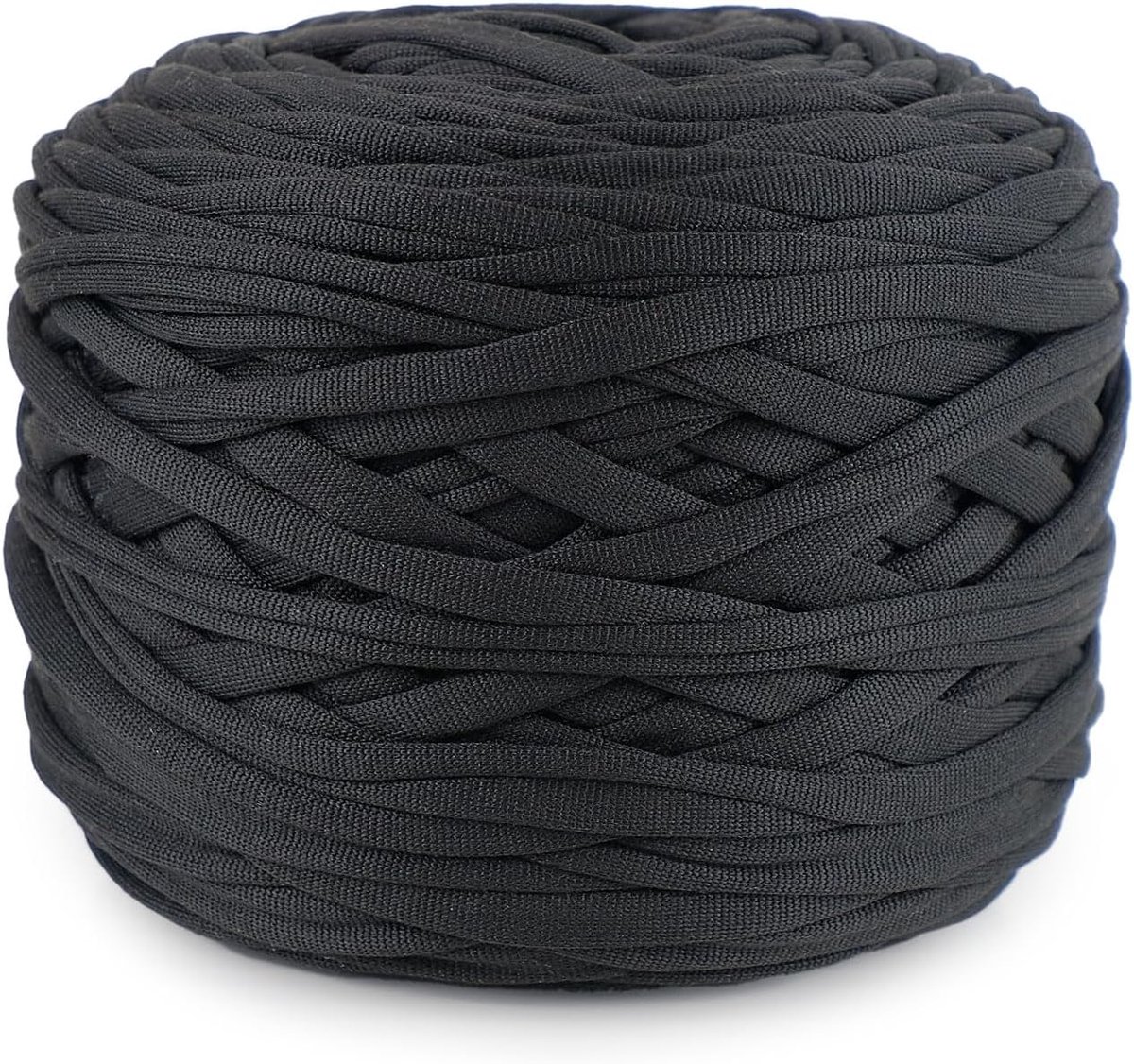 Haakband voor handtassen, 285 g/100 m, haakgaren voor handtassen, manden, tapijten, om te knutselen, decoreren, knutselen (zwart)