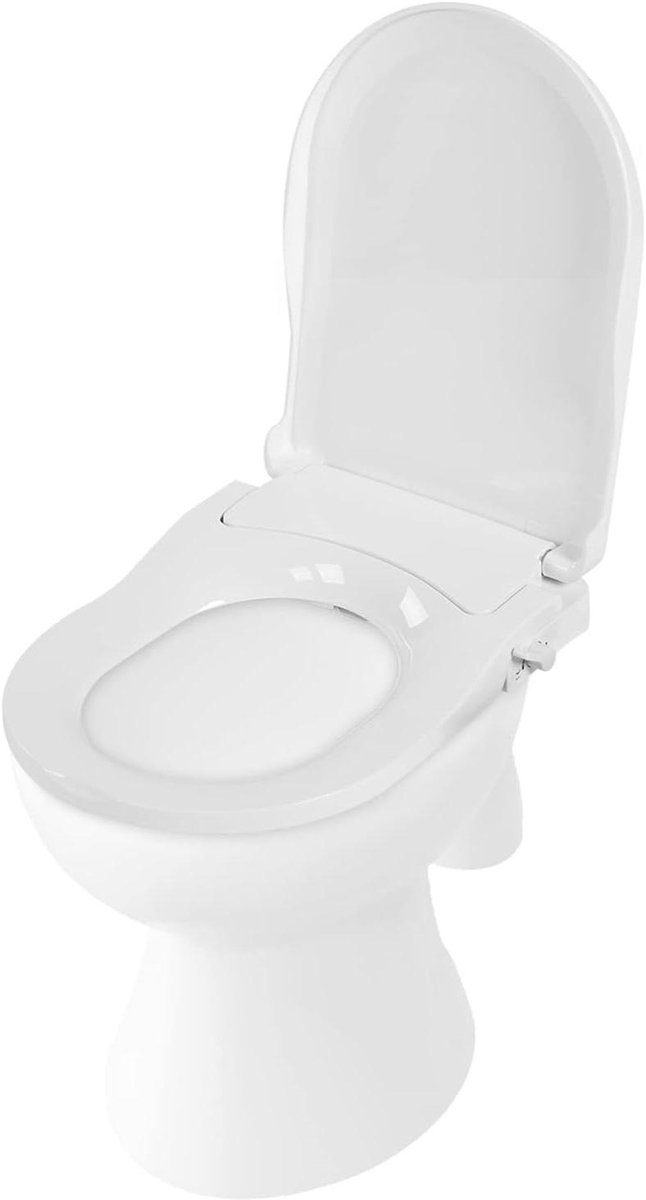 Toiletzitting met Bidet - Douche toilet - Persoonlijke Hygiëne - Dubbele Reiniging - 48 x 35 cm - Wit
