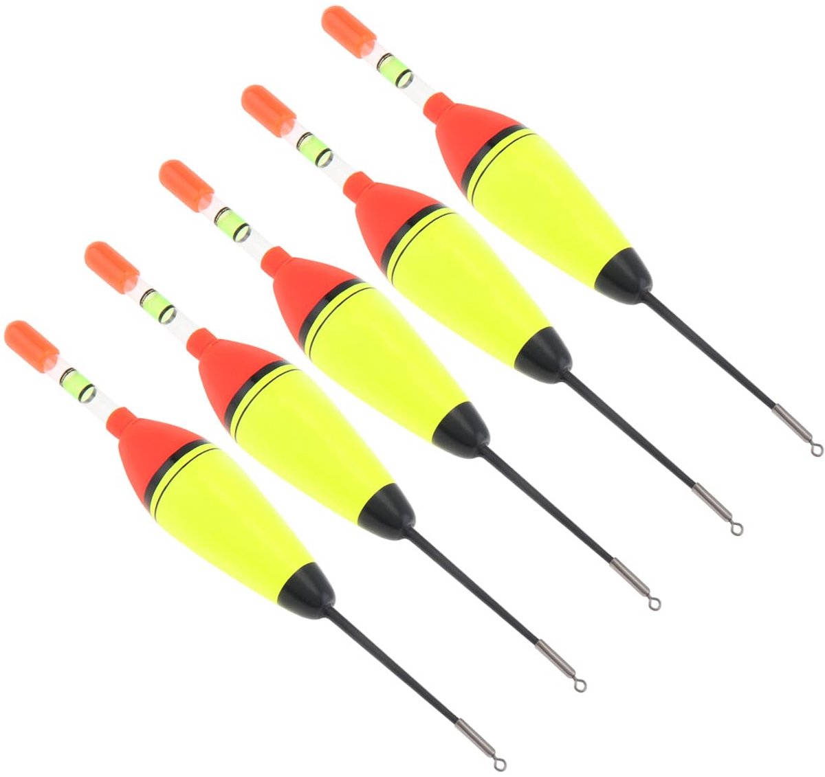5 stuks EVA-schuimdrijvers, visdobbers, visdobbers, dobbers, schuimplastic, bobber, zeevissen, opvallende vlotter voor snoekbaars, karper, baars, baars, baars, baars, baars, baars, baars,
