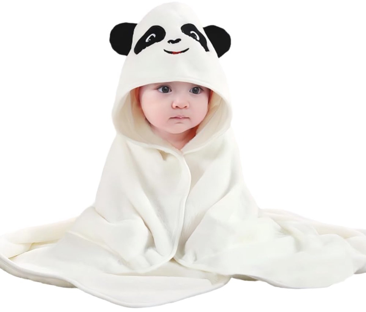 Babyhanddoek met capuchon, 80 x 80 cm, absorberende grote peuter, badhanddoek, voor pasgeboren babyjongen en meisje