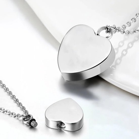 925 sterling zilveren hond urn ketting voor dames en heren, hart huisdier poot crematie as gedenkteken aandenken hanger gegraveerde handdruk, hond, — afbeelding 3