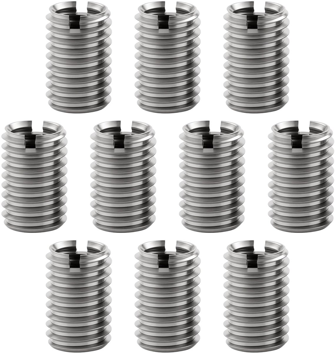 10 stuks multifonctionnel schroefdraadinzet M10 naar M8, schroefdraadinzetstukken, adapter, draadreparatieset, robuust en duurzaam, schroefmoeren, schroefdraadadapter, voor meubelprojecten