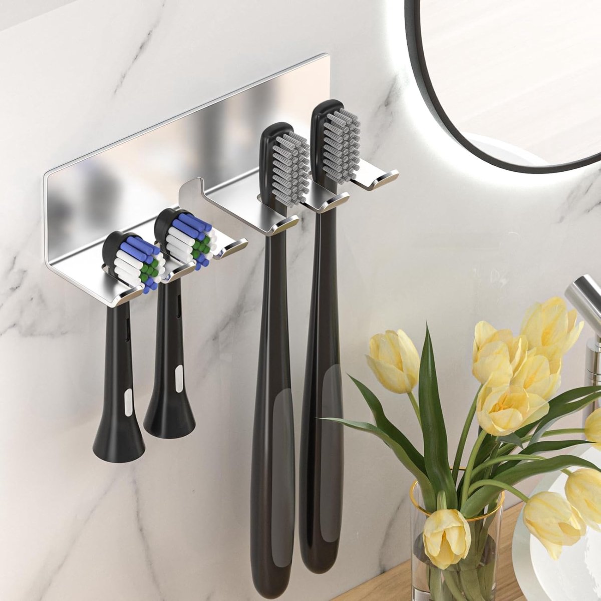 Tandenborstelhouders, Elektrische Tandenborstelhouder, Opzetborstelhouder Muur, Houder Elektrische Tandenborstel Zonder Boren, Opberg Tandenborstalhouder Badkamer Borstel Houder Zelfklevend