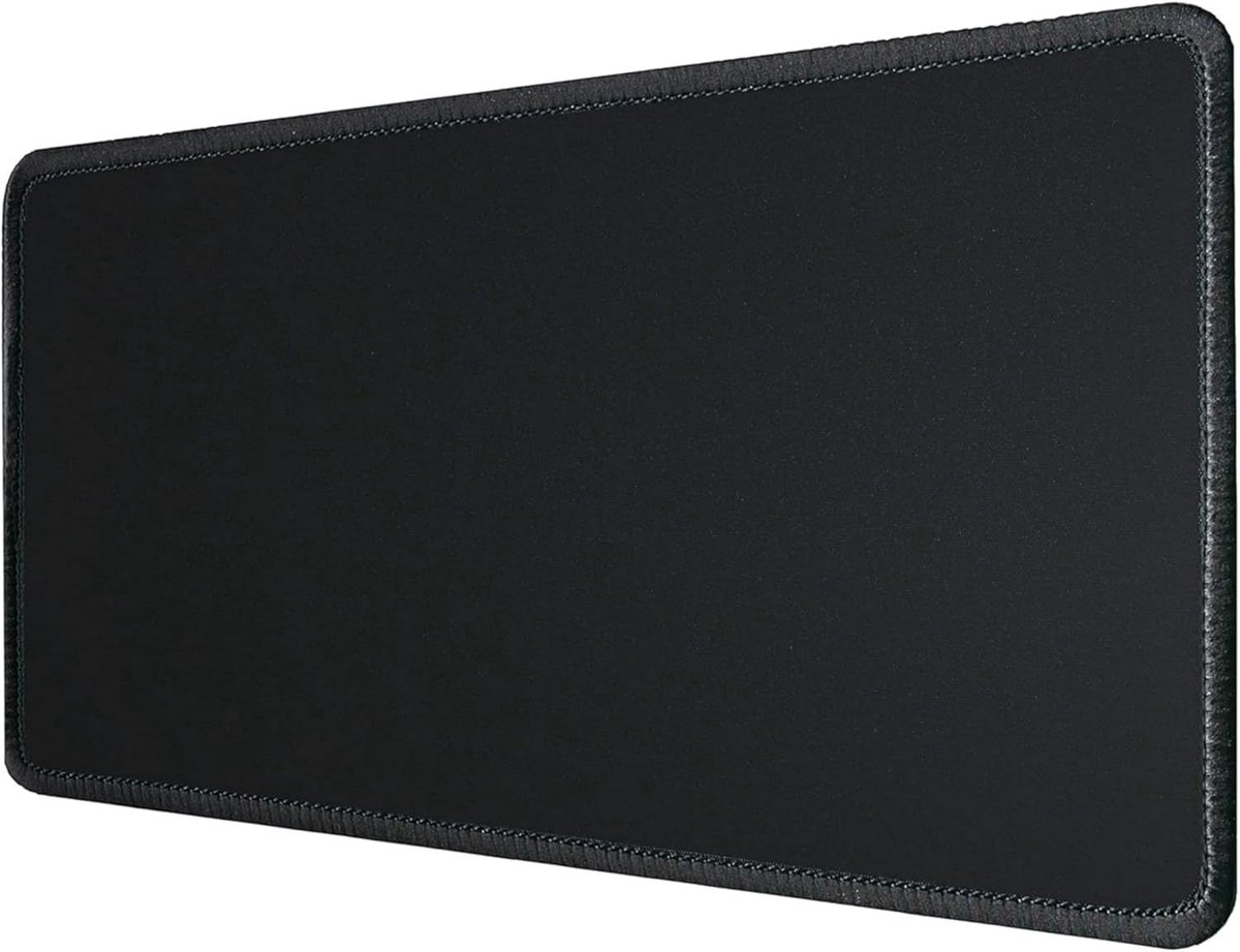 Monsters Muismat 90 x 30 cm, Stoffen Mouse Pad Zwart, anti-slip & stil - gaming, kantoor, thuiskantoor, Mousepad afwasbaar, oprolbaar, gestikt/genaaide Rand