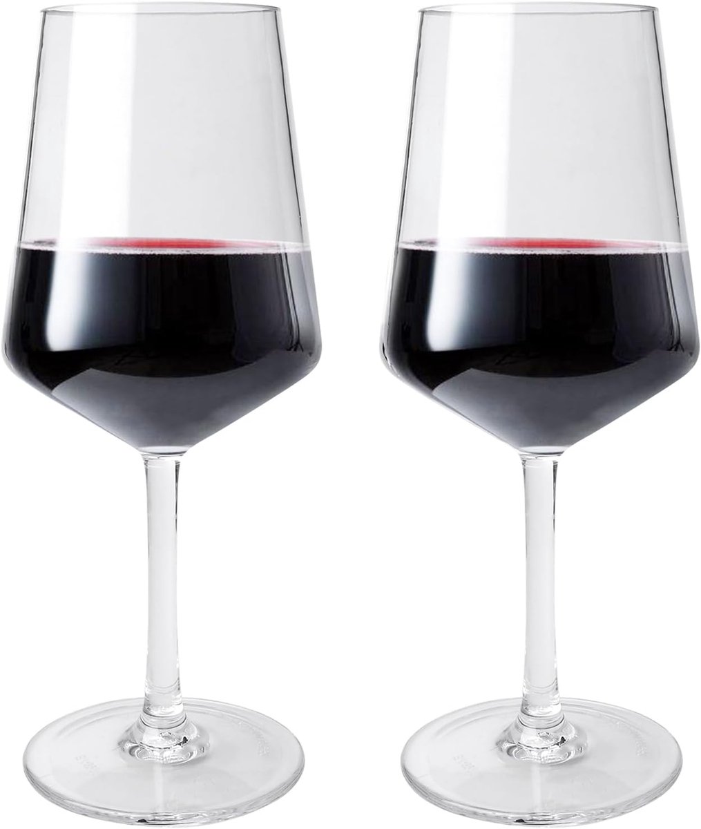 Wijnglazen, kunststof, 532 ml, wijnglazen, rode wijnglazen, onbreekbaar, cocktailglazen, rode wijnglazen, wijnglazen voor camping, zwembad en feestjes