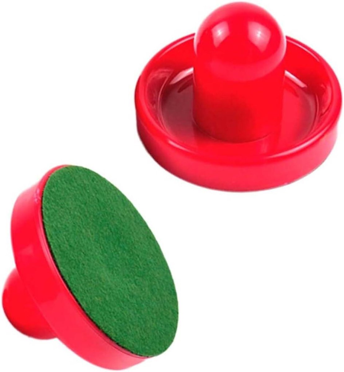Air Hockey Paddles - Pushers Sliders - Tafelspel - Ergonomisch Ontworpen - 9.6 x 9.6 x 6 cm - Rood