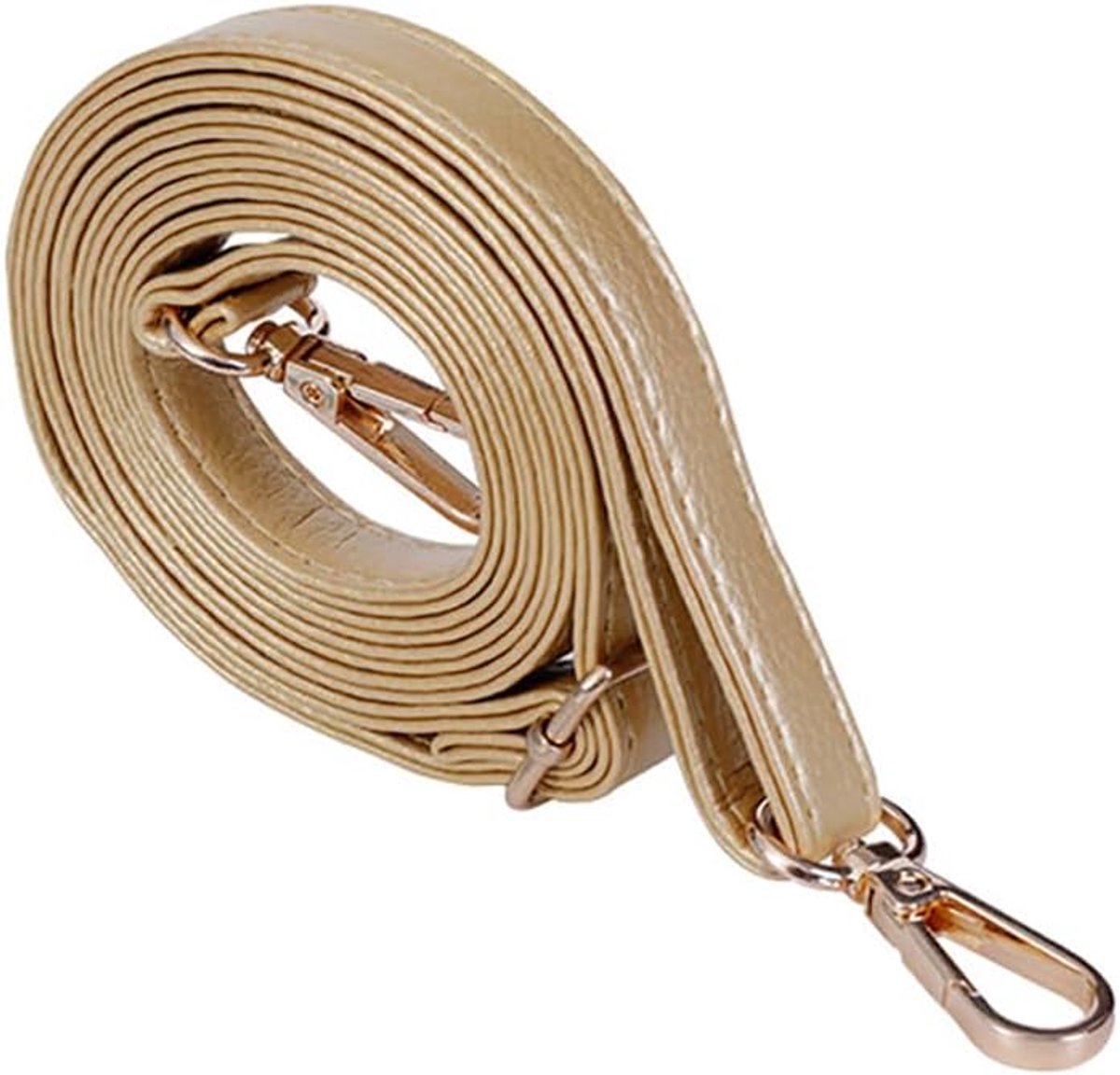 Tasriemen om te wisselen, PU-lederen lychee-rugzakriemen, brede schouderriemen, tasriem, schouderriem, voor schoudertas, draagtassen en handtassen, doe-het-zelf accessoires voor tas, goud