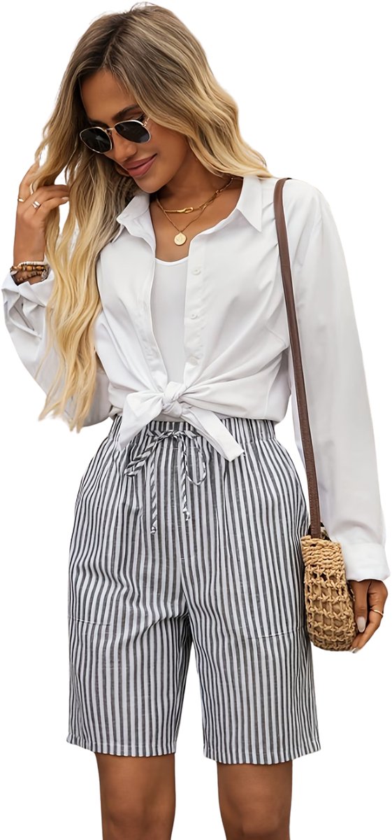 Currero Korte Broek Dames Spijkerbroek Met Zakken Strandbroek Bermuda Volwassenen Meisjes Shorts Gemengde Kleur