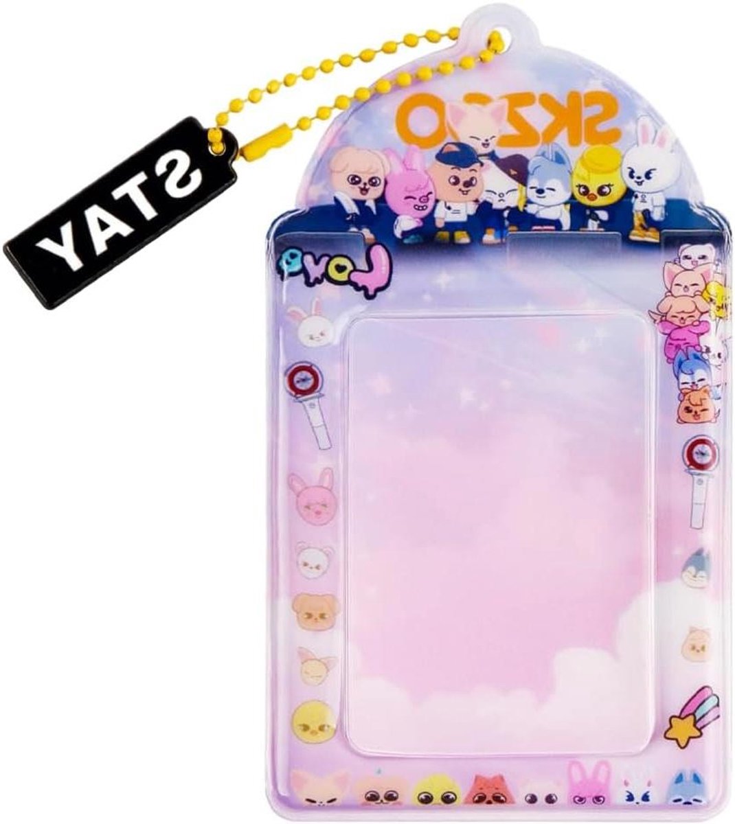 Kaarthouder - Hanger Kaart - Idool Verzamelen - Met Pendent - 54x88mm - Multicolor
