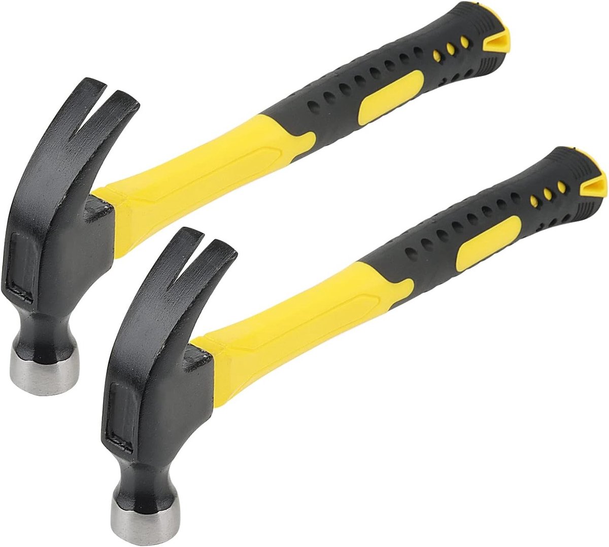 2 Stuks 8.8oz Gebogen Klauwhamer, 15.7 Inch Hamer voor Binnen en Buiten, Handgereedschap voor Klussen en Renovatie
